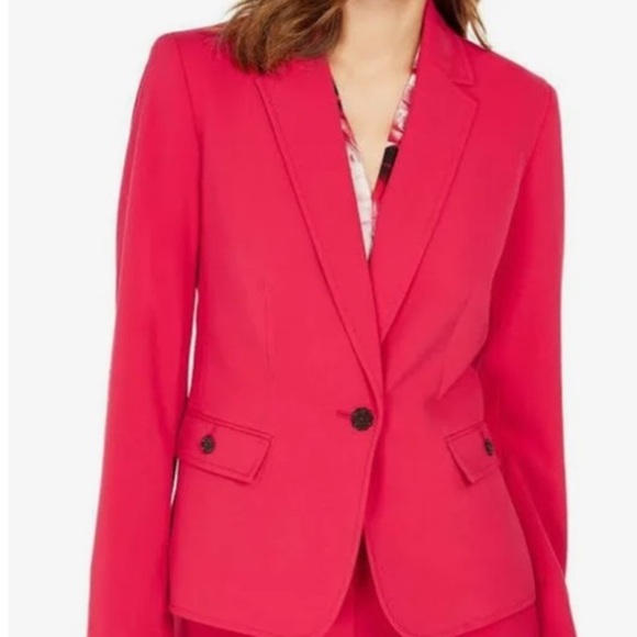 Nine West Plus Size Hip Length Red Blazer Size 2x - Picture 1 of 6